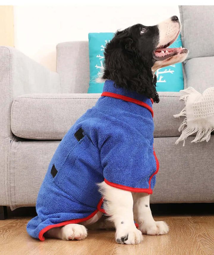 Peignoir pour chien en peluche - séchage rapide