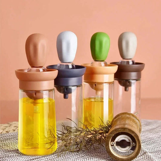 Distributeur d'huile avec brosse en silicone