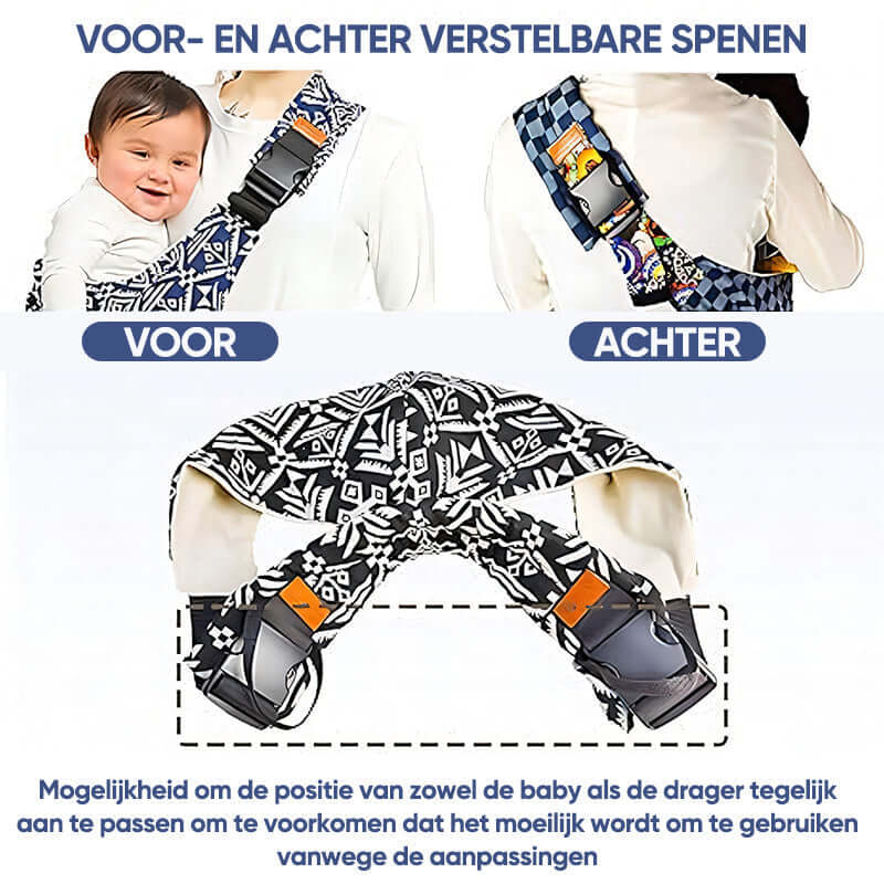 Porte-bébé ergonomique avec bretelles réglables