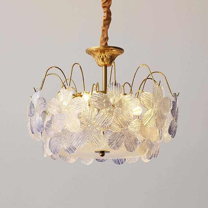 Vintage Buntglas Kronleuchter