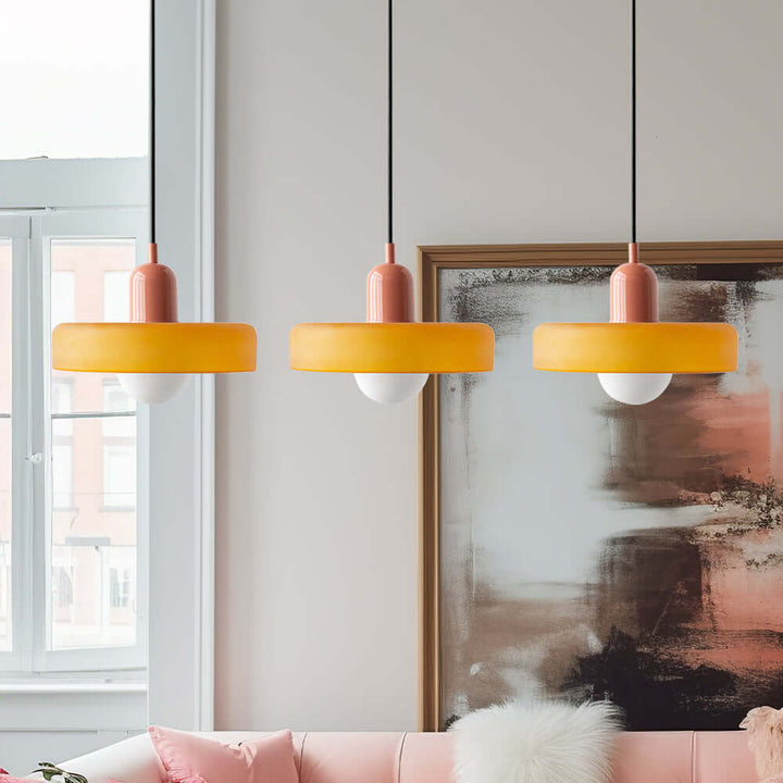Lampe suspendue Bauhaus à 3 têtes