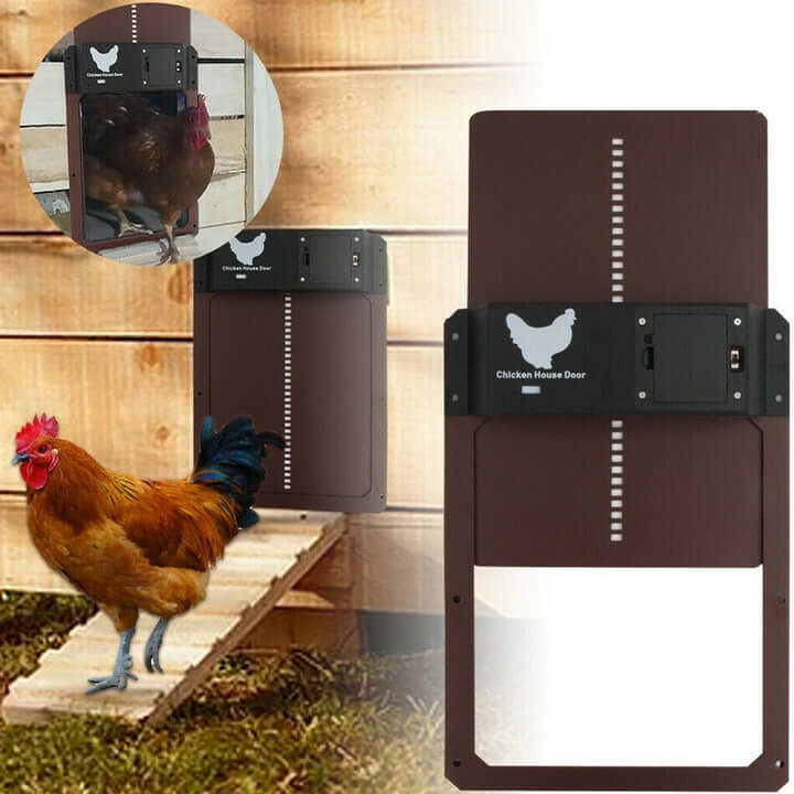 Porte automatique pour poulailler avec capteur de lumière