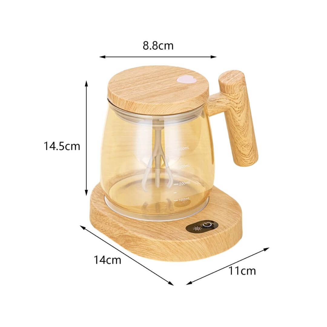 Mixeur à main en bois - Mixeur à smoothie 2 en 1
