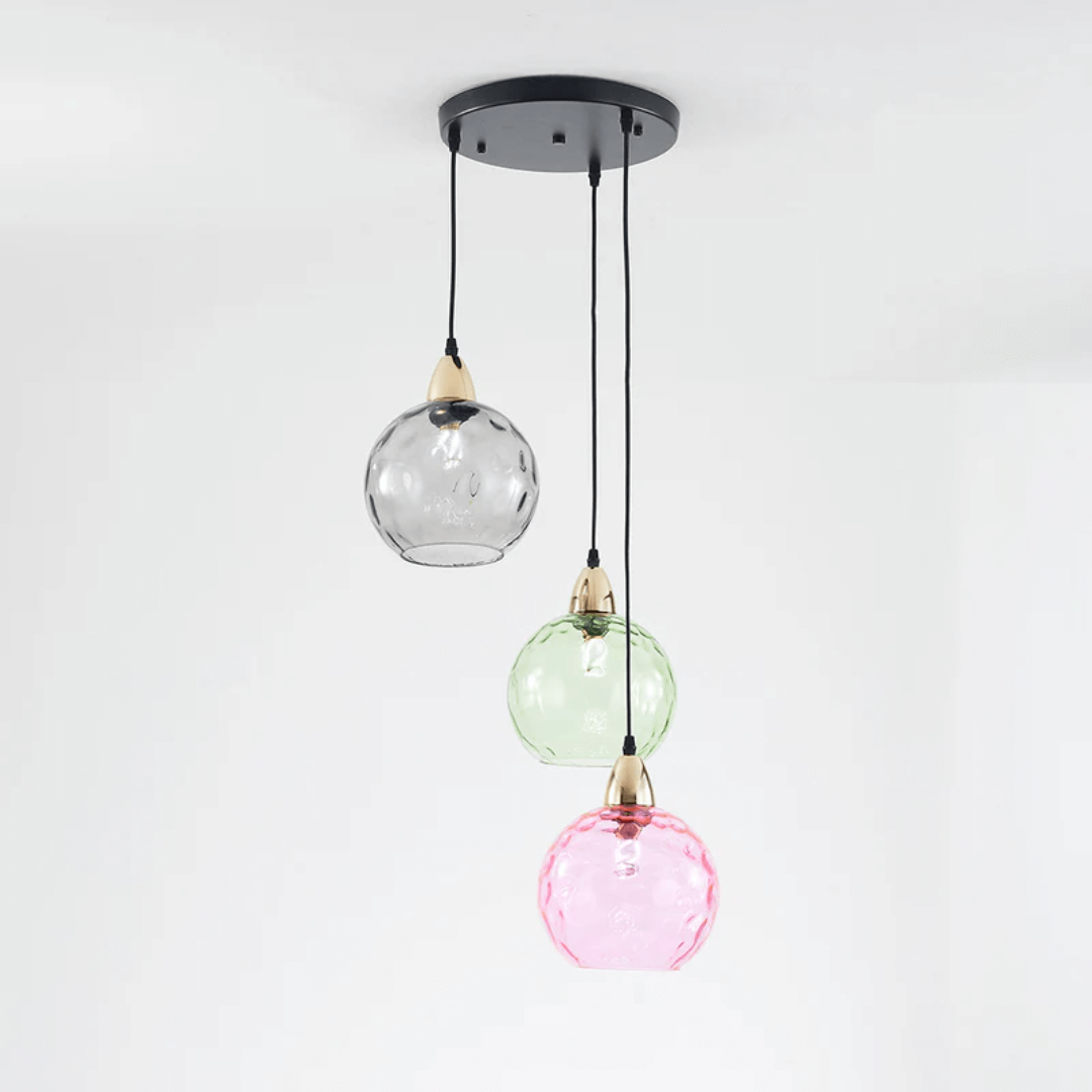 Moderne 3er Cluster Pendelleuchte Glas
