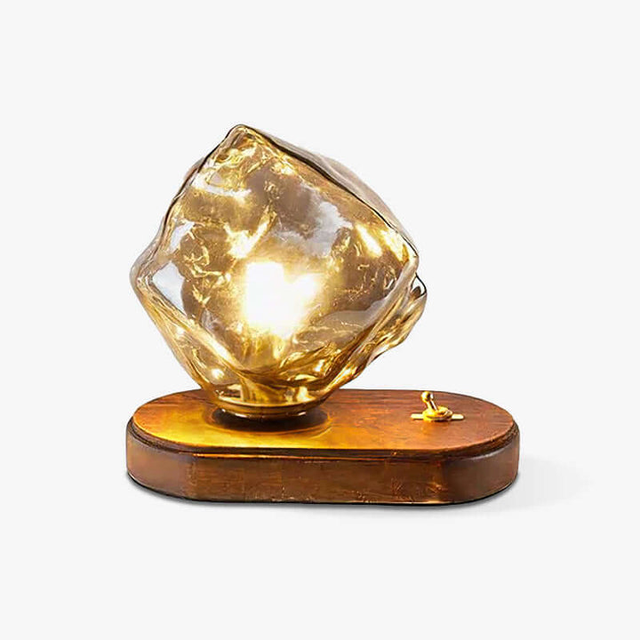 Lampe de table en verre Ice Stone Design
