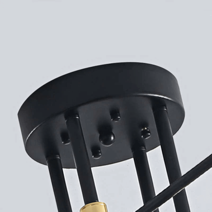 Elegante LED-Deckenleuchte Schwarz-Gold