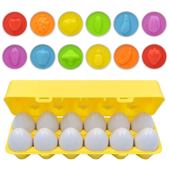 Lernspiel-Eier Set - Farben & Formen für Kleinkinder