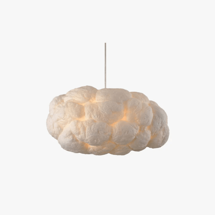 Wolken LED Hängelampe Baumwolle - PVC Weiß