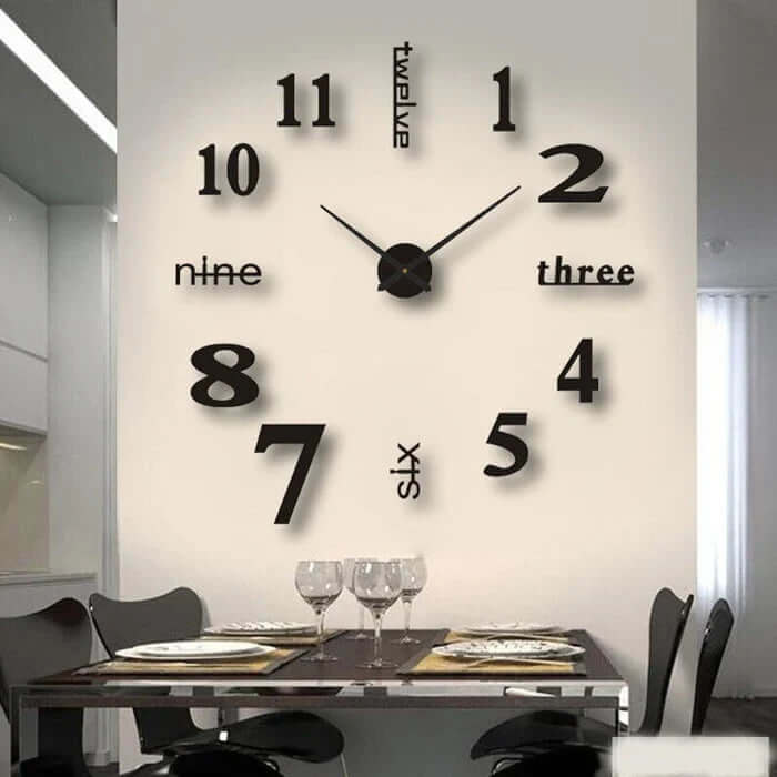 DIY Wanduhr Groß 60-130cm - Modern Design