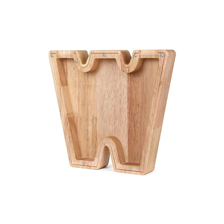Holz Alphabet Sparschwein Buchstaben Spardose