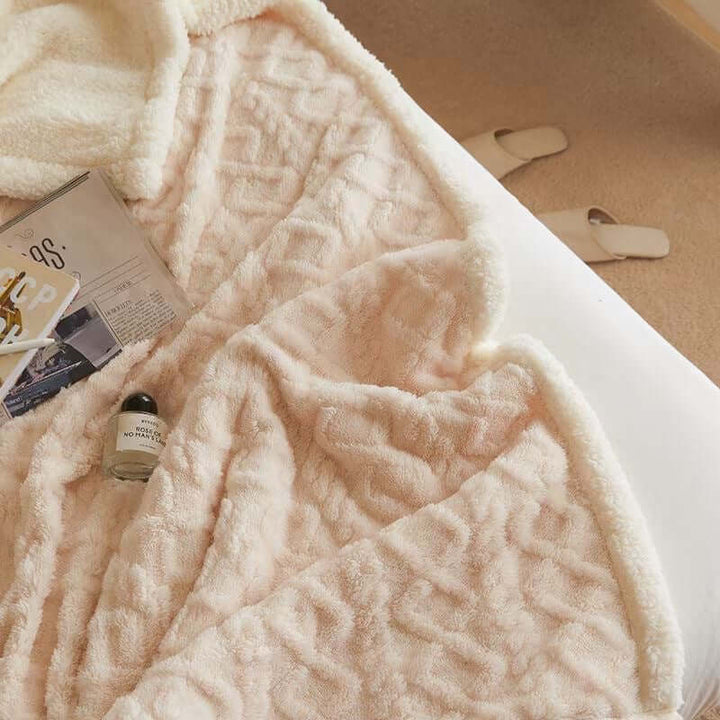 Couverture d'hiver en laine - douillette et chaude