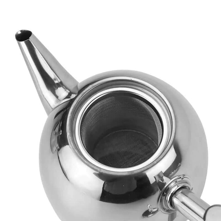Edelstahl Teekanne mit Sieb 1,5L - Teegenuss