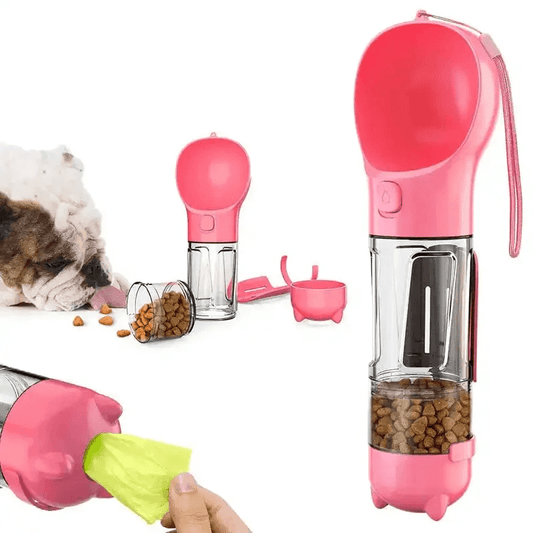 3-in-1 Tragbare Haustier Trinkflasche Wassernapf Futternapf