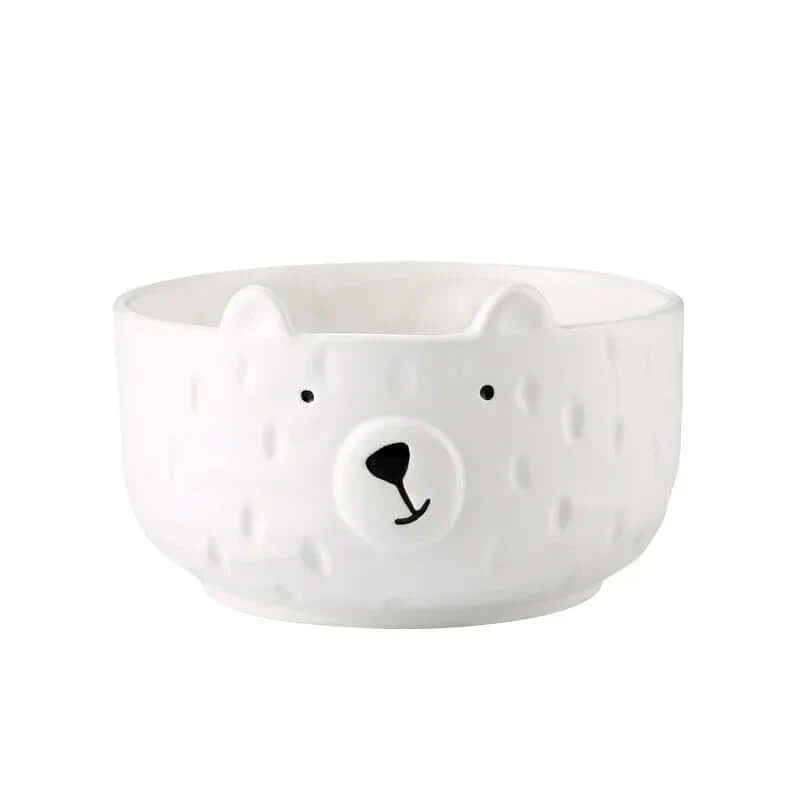 Service de table en céramique 4 pièces motif ours polaire mignon