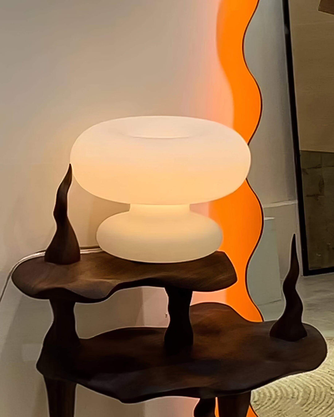 Lampe de table Donut design moderne éclairage intérieur LED