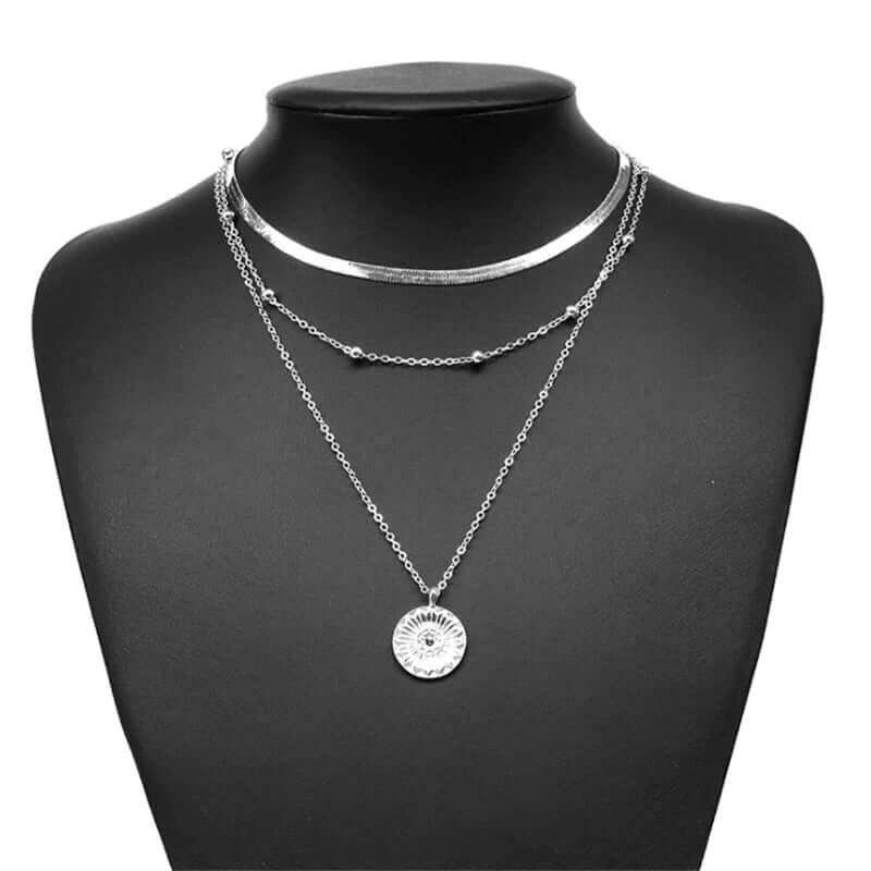 Collier triple élégant en argent