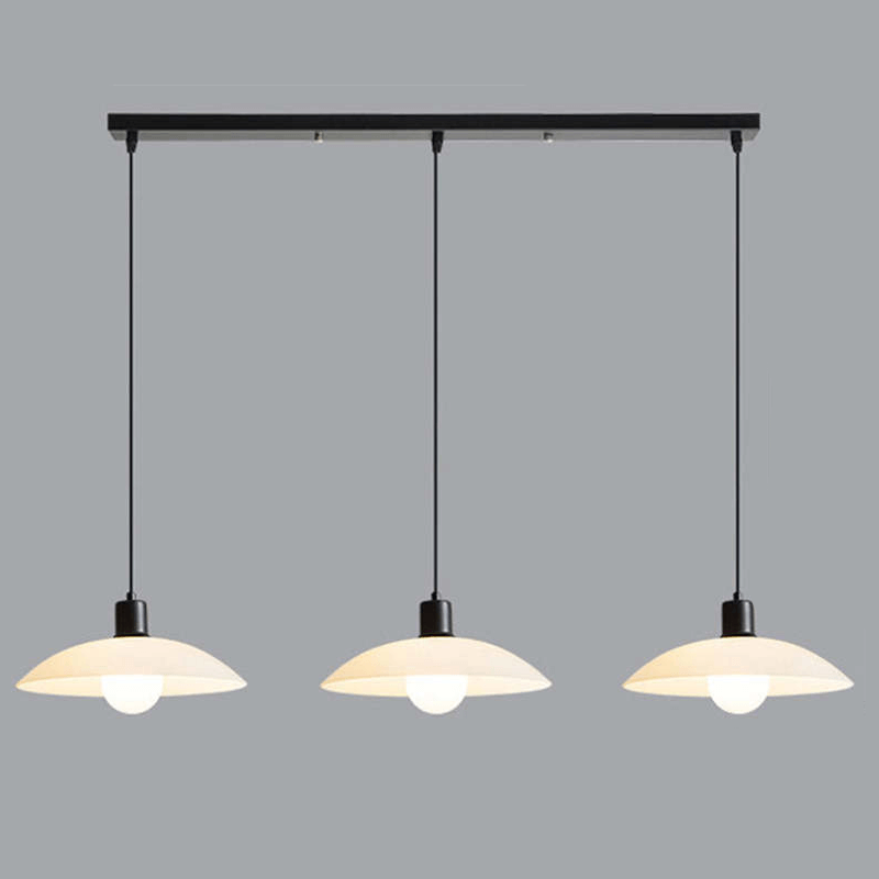 Minimalistische Pendelleuchte Weißglas