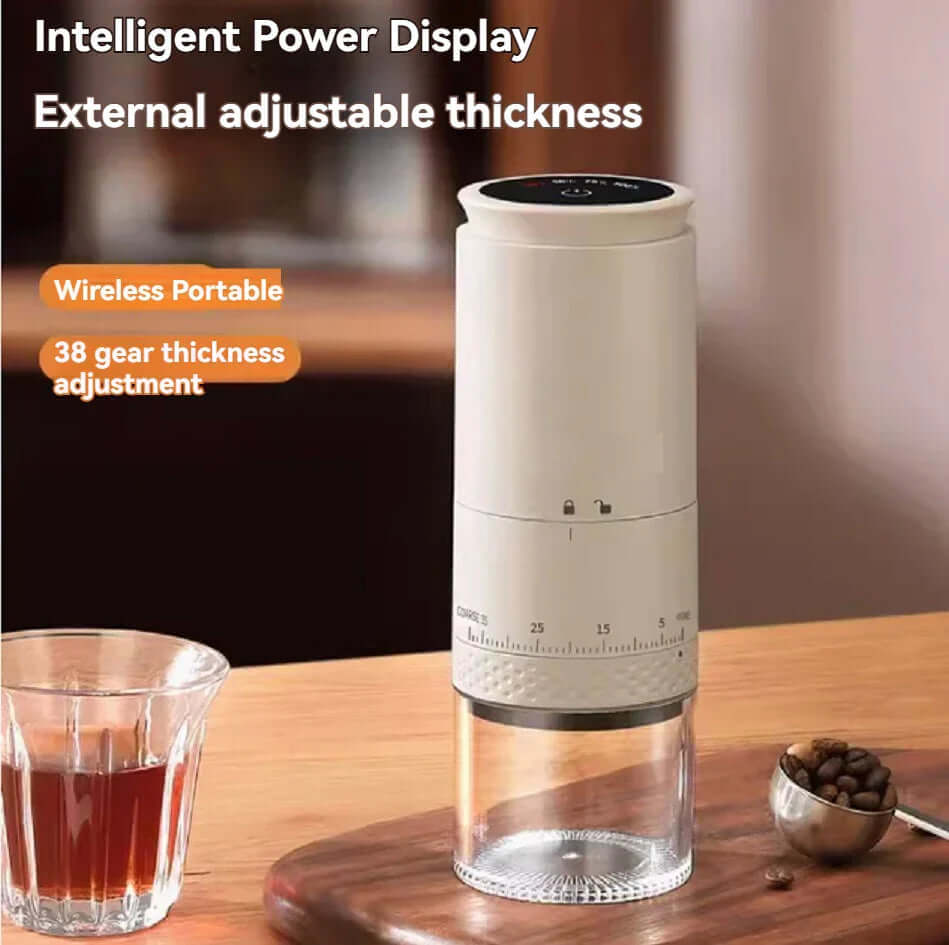 Elektrische Kaffeemühle Tragbar, 38 Stufen, USB-C