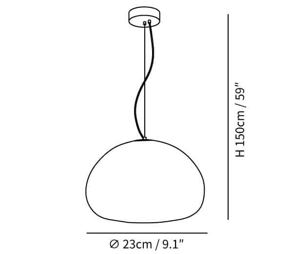 Moderne Glas-Pendelleuchte