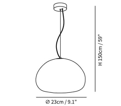 Moderne Glas-Pendelleuchte
