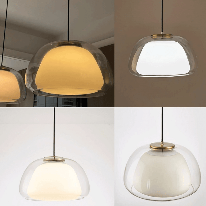Moderne Milchglas Hängeleuchte Jelly