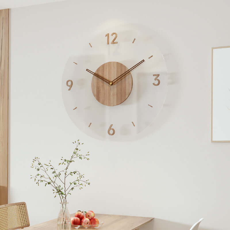 Horloge murale en bois au design scandinave