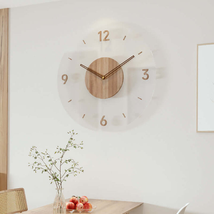 Horloge murale en bois au design scandinave