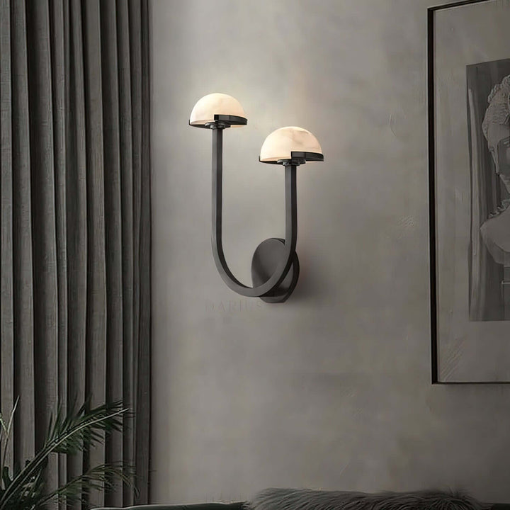Pilz Alabaster Wandleuchte, Modernes Design