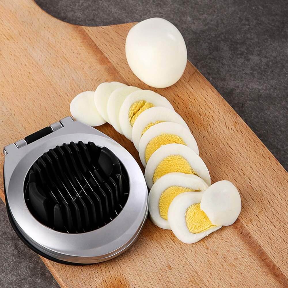 Vielseitiger 3-in-1 Eier-Schneider aus Edelstahl
