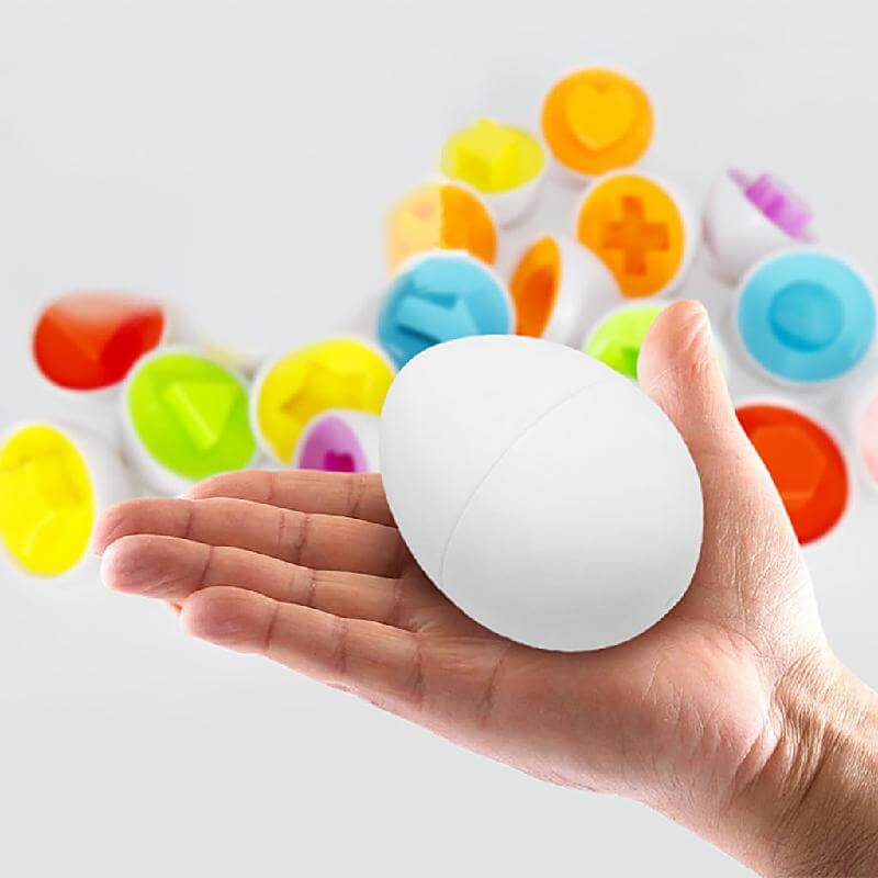 Kinder-Eierpuzzle: Formen- & Farbenspiel
