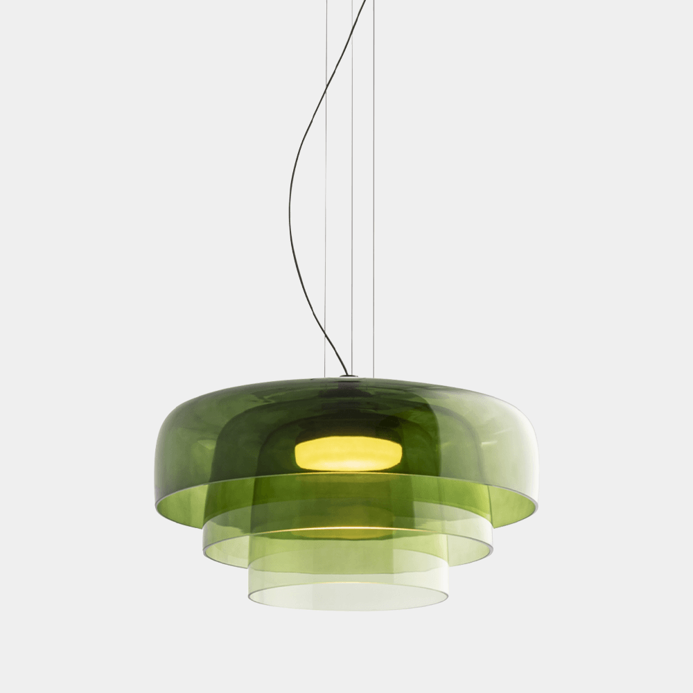 Elegante Glas-Pendelleuchte mit LED