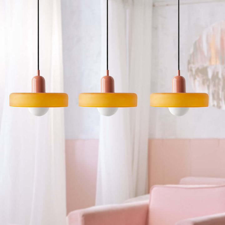 Lampe suspendue Bauhaus à 3 têtes