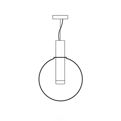 Elegante Pendelleuchte Glas & Metall