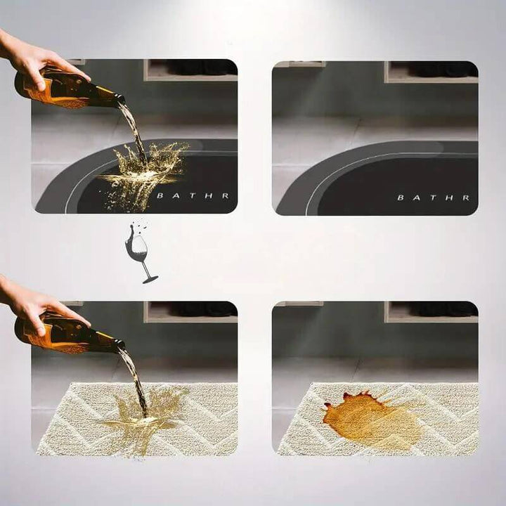 Tapis de bain à séchage rapide - antidérapant et hygiénique