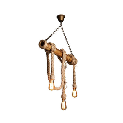 Suspension réglable en bambou - design corde