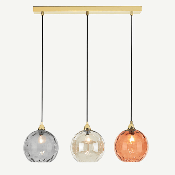 Moderne 3er Cluster Pendelleuchte Glas