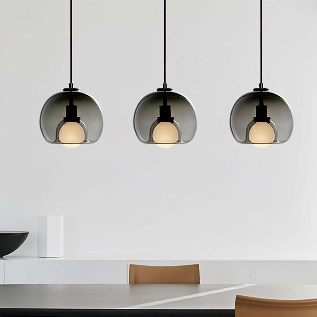 Moderne Pendelleuchte - Metall & Glas