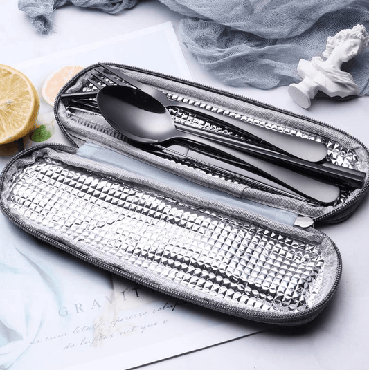 Ensemble de couverts compacts en acier inoxydable - Durable et élégant