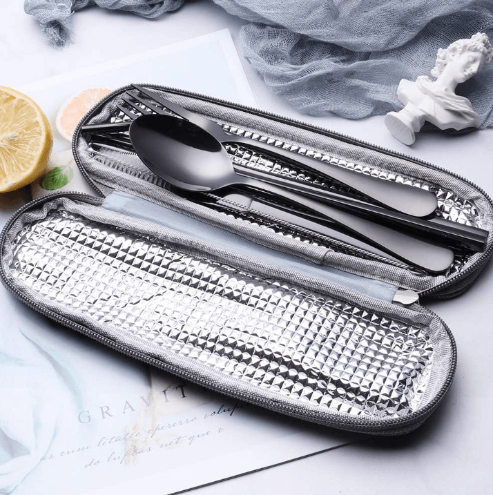 Ensemble de couverts compacts en acier inoxydable - Durable et élégant
