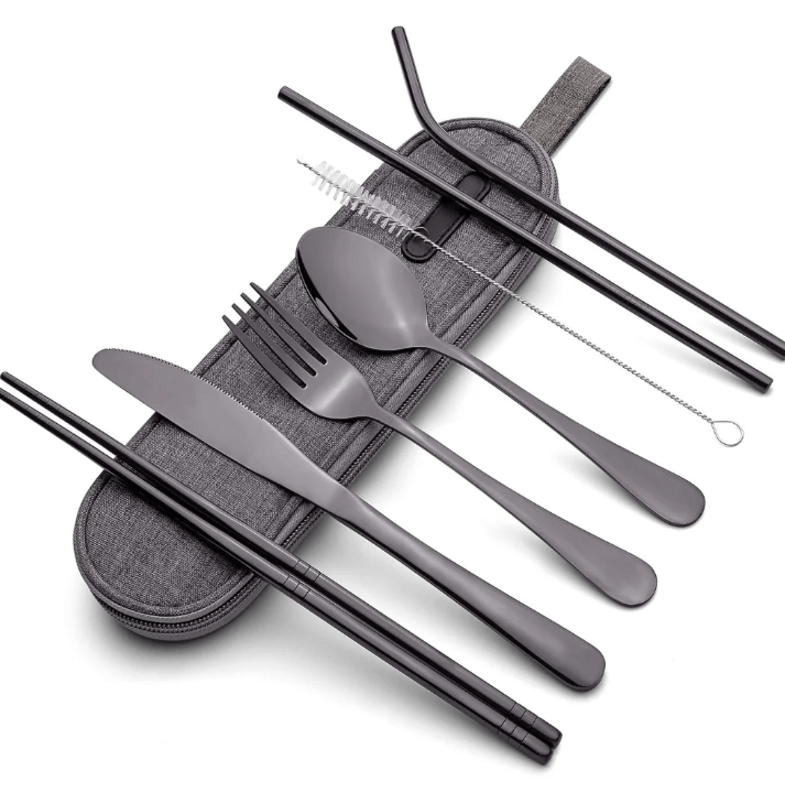 Ensemble de couverts compacts en acier inoxydable - Durable et élégant