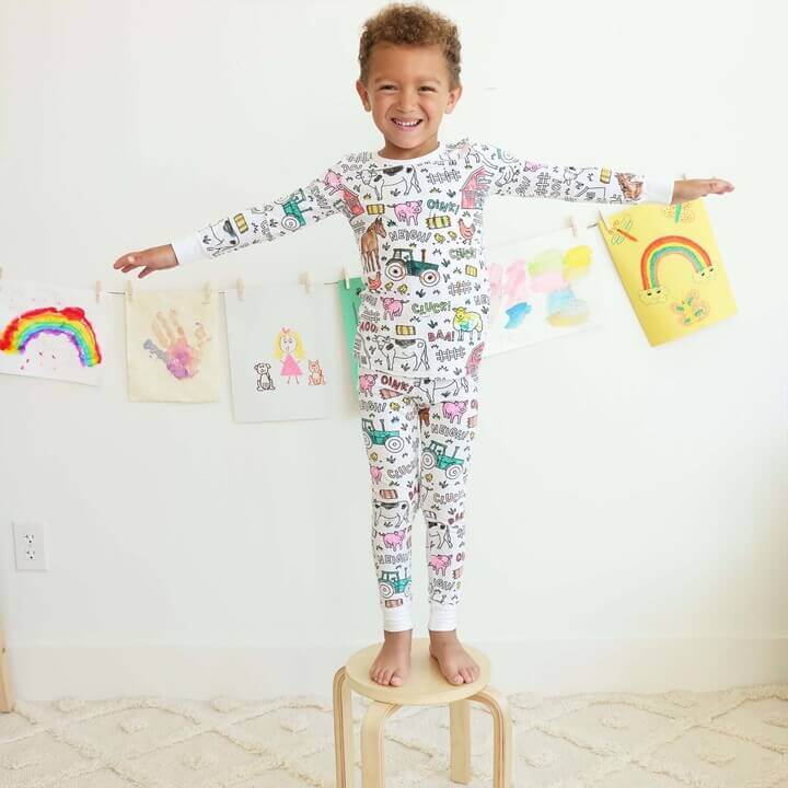 Pyjama créatif pour enfants - Peinture et rêve