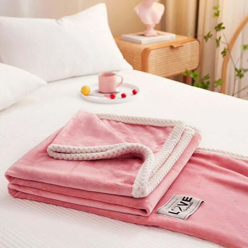 Kuschelige Rosa Flanell-Fleece-Decke