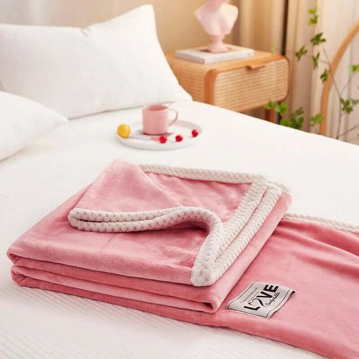 Kuschelige Rosa Flanell-Fleece-Decke