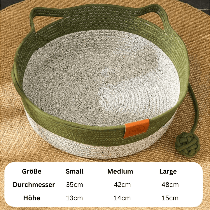 Lit douillet pour chat en coton - tissé à la main