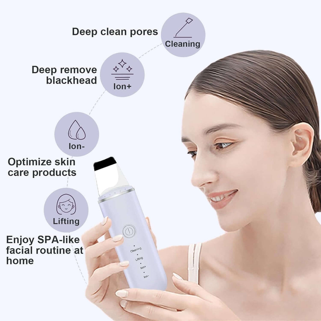 Nettoyeur de peau à ultrasons, nettoyeur de pores, éliminateur de points noirs