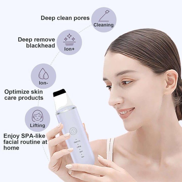Nettoyeur de peau à ultrasons, nettoyeur de pores, éliminateur de points noirs
