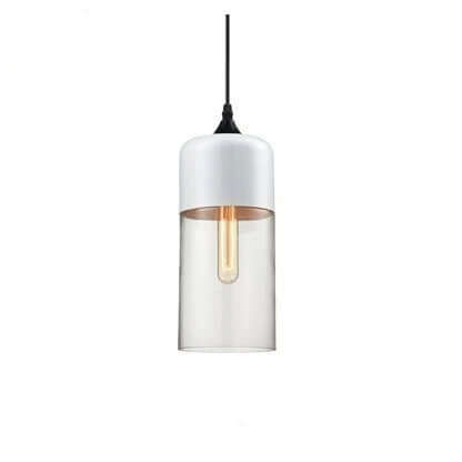 Élégante suspension en verre et bois