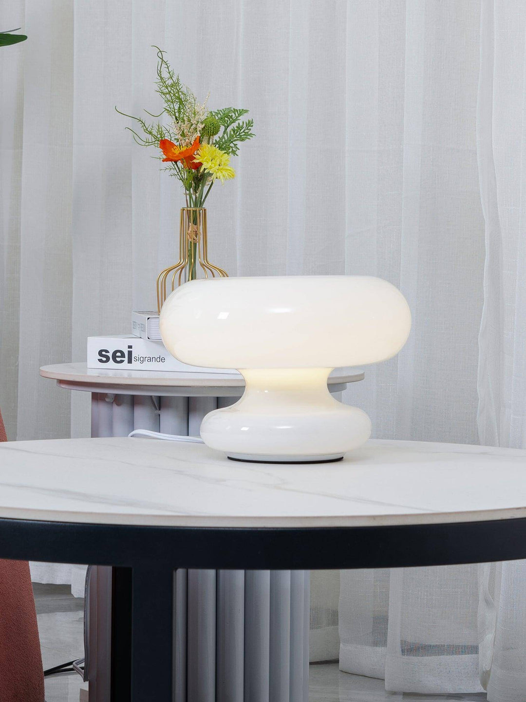 Lampe de table Donut design moderne éclairage intérieur LED