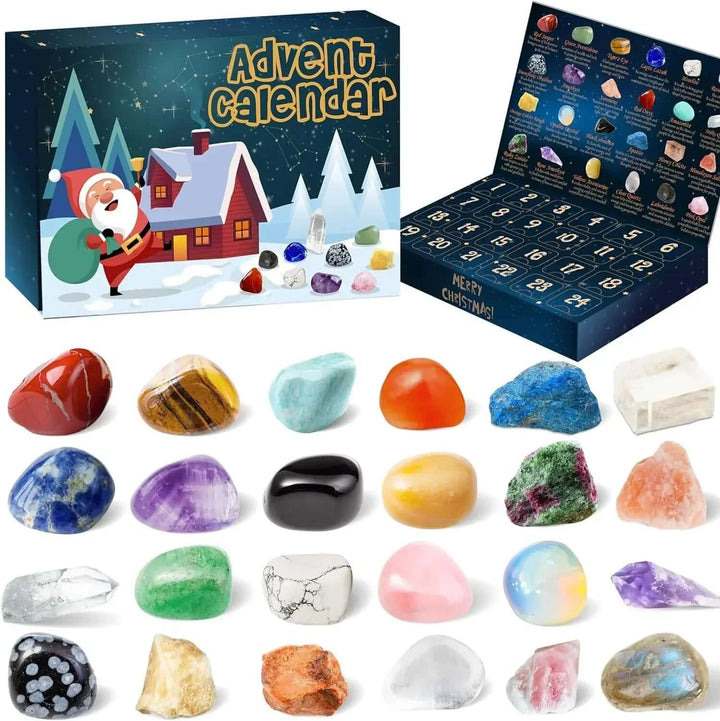Adventskalender mit 24 Edelsteinen für Kinder