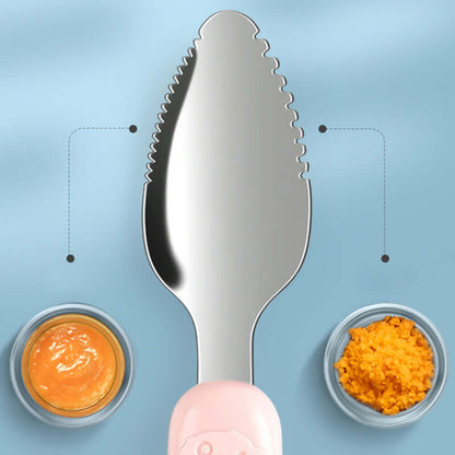 Lot de 2 cuillères en silicone pour bébé - Alimentation douce et sûre